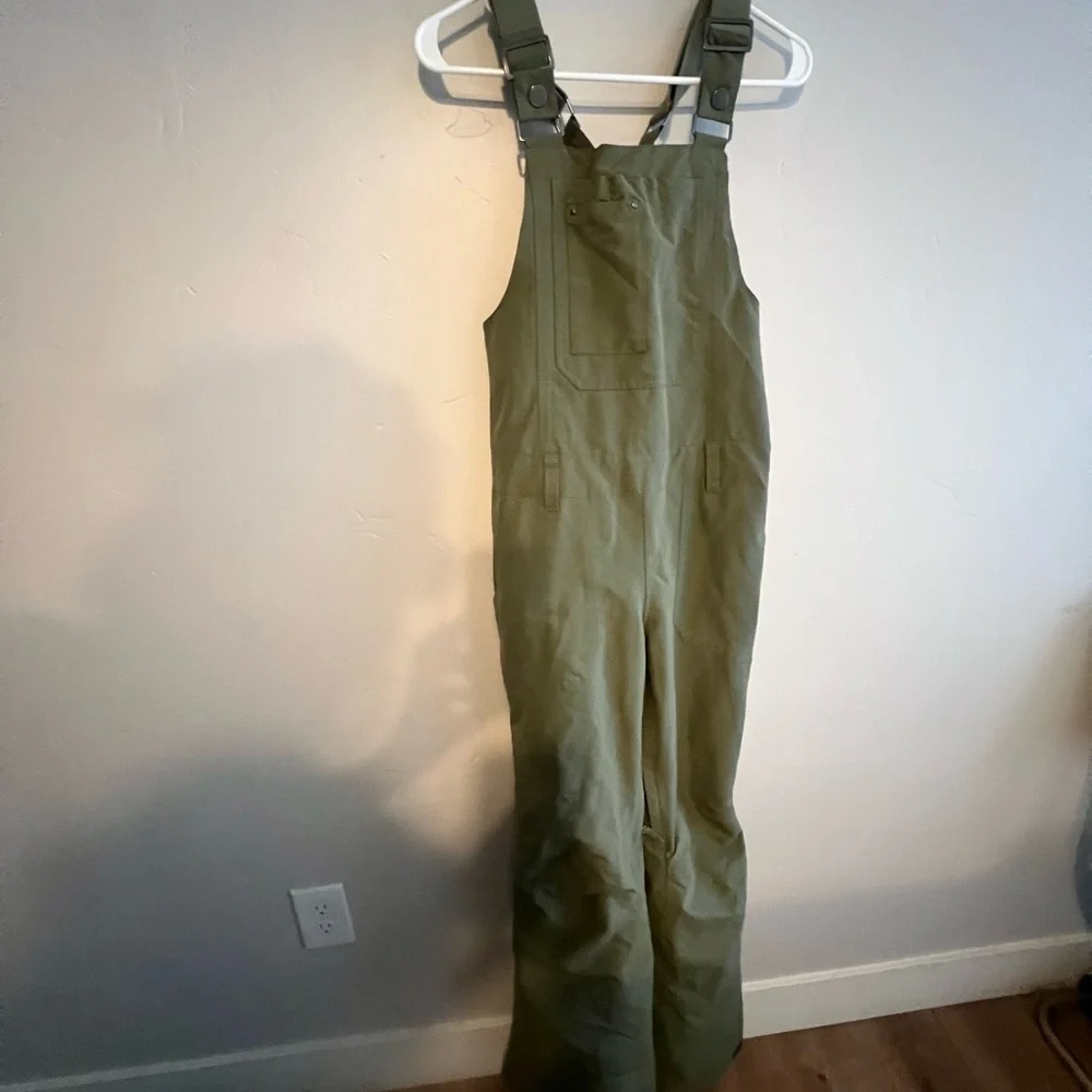 Roxy Rideout Green Ski or Snowboard Bib Pants - Picture 6 of 14